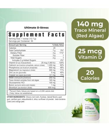 Youngevity Ultimate D-Stress Natural Stress Relief Supplement with Magnesium Valerian Root Extract and B Vitamins Supports Adrenal Health and Nervous System 120 Capsules - Buy Online on GoSupps.com