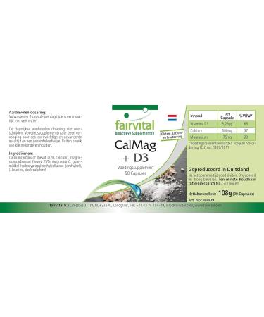 Fairvital | KalMag ainsi que D3 - set pour pendant 3 mois - 90 - capsules de calcium et magn sium et de Vitamine D3 - Buy Online on GoSupps.com