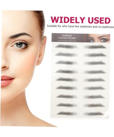 Balacoo 12pcs Eyebrow Stickers 3d Stickers Artificial Eyebrow Temporary Brow Tattoos Black Eyebrow Hair 6d - Buy Online on GoSupps.com