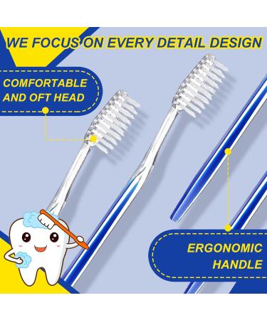 Patelai 100 Pcs Individually Wrapped Disposable Travel Toothbrushes - Soft Bristle - Ideal for Camping, Adults, Kids - Blue - Single Pack for Hotels and Guest Toiletries - Buy Online on GoSupps.com