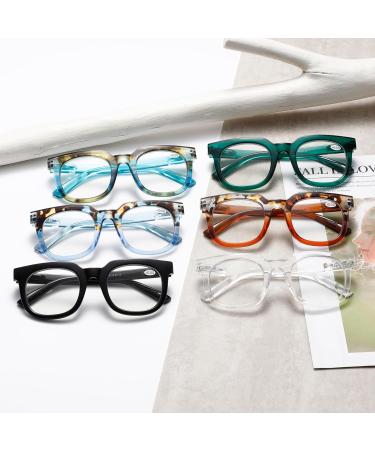 Viseng Women's Showbiz Square Blue Light Blocking Reading Glasses - Stylish 3 Pack (+2.0 Diopters) for Ultimate Eye Protection - Buy Online on GoSupps.com