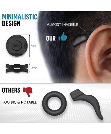 Eyeglass Ear Grips - Glasses Ear Cushion - Silicone Glasses Ear Grip - Eyeglass Accessories Glasses Grip - Ear Grips Hooks for Glasses - 12 Pairs (Black) 12 pairs Black - Buy Online on GoSupps.com