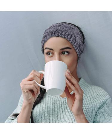 SATINIOR Winter Headband for Women - Wool Cable Knit Gray Ear Warmer & Hair Wrap - Buy Online on GoSupps.com