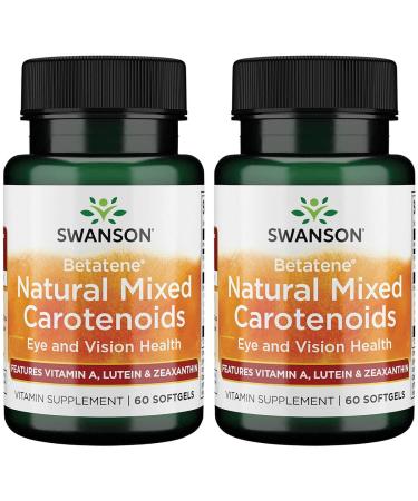 Swanson Betatene Natural Mixed Carotenoids 60 Sgels (2 Pack)