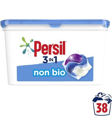 Persil Non Bio 3-in-1 Laundry Detergent Pods - 38 Washes, Gentle & Soft for Sensitive Skin - Buy Online on GoSupps.com