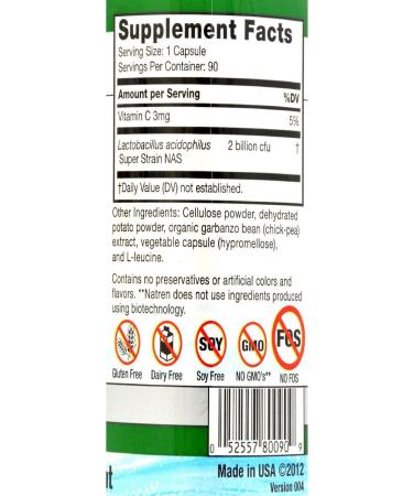 Natren Megadophilus Dairy Free Capsules 90-Count - Buy Online on GoSupps.com