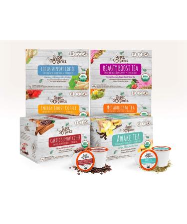 Super Organics Metabolism Oolong Tea Pods - 12ct | Superfoods, Probiotics | Keurig K-Cup Compatible | USDA Certified Organic, Vegan, Non-GMO | Weight Management & Delicious Tea - Buy Online on GoSupps.com