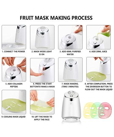 NDLLGOF Fruit Face Mask Maker Machine - DIY Vegetable Facial Pack Kit with Collagen Pills | Smart Automatic Beauty Machine for Facial/Eyes SPA - Buy Online on GoSupps.com