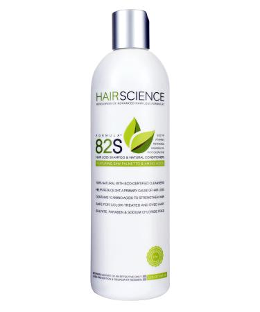 Hair Science Formula 82S | Anti Hair Loss Shampoo and Conditioner with DHT blocker Saw Palmetto + Biotin, Panthenol, Vitamin E, Phytokeratine, Seaweed Extracts & Amino Acids | All Natural + Color Safe