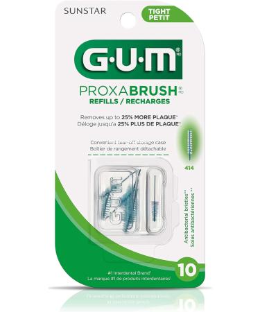 GUM Refill (tapered) Narrow with antibacterial bristles 1 pack of 10 414DZ Narrow 10 count (Pack of 1) - Buy Online on GoSupps.com