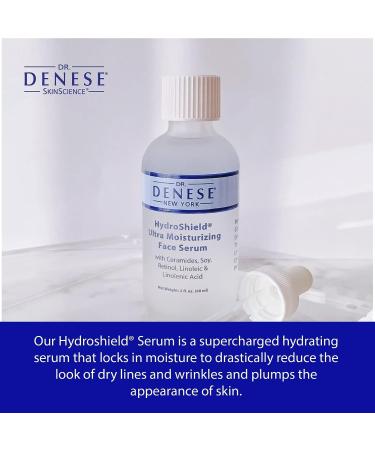 Dr. Denese HydroShield Ultra Moisturizing Serum with Retinol & Ceramides - Reduce Wrinkles, Boost Hydration & Tighten Skin - 2oz - Buy Online on GoSupps.com