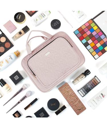 NISHEL Large Women's Travel Toiletry Bag - Pink Organizer for Makeup, Accessories & Toiletries - Buy Online on GoSupps.com