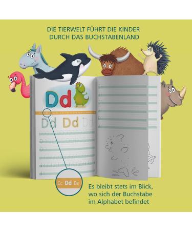 Wolff Kids ABC Writing Workbook & Poster | 2-in-1 Animal Learning | Preschool to 1st Grade Prep Activities - Buy Online on GoSupps.com