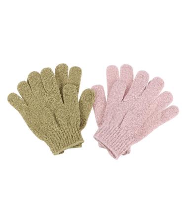 FRCOLOR 2 Pairs Shower Back Scrubber Body Scrubber Korean Scrubbing Cloth Scrubber Gloves Shower Mitten Bathing Gloves Rayon Mitt Bath Scrubber Back Massage Gloves Wash Gloves Take a Bath
