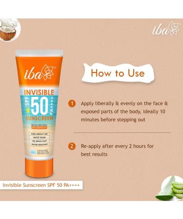 Invisible SPF 50 Sunscreen PA++++ - Gel-Based Oil-Free Matte Finish Paraben-Free | 80g - Suitable for All Skin Types - Buy Online on GoSupps.com