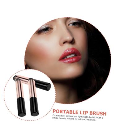 POPETPOP 3 pcs Lip Applicator Brush Set - Portable Imitation Wood Handle for Lipstick and Lip Gloss Makeup - Buy Online on GoSupps.com