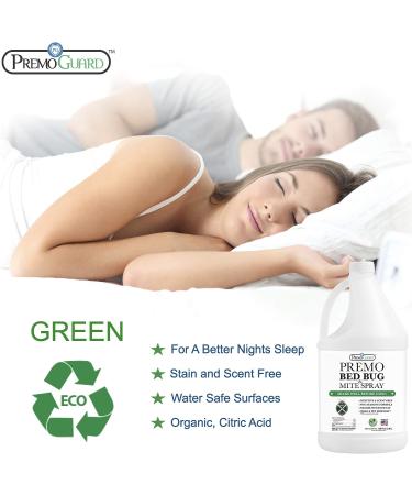 Premo Guard 128 oz Bed Bug & Mite Killer Spray | Fast Acting Treatment | Stain & Scent Free | Child & Pet Safe | Extended Protection | Natural Non-Toxic Formula - Buy Online on GoSupps.com