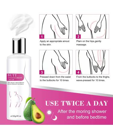 Booty Boost Butt Enhancement Cream for Women - Firming & Lifting Cellulite Treatment for Bigger, Firmer Hips & Thighs - 4 fl oz - Buy Online on GoSupps.com