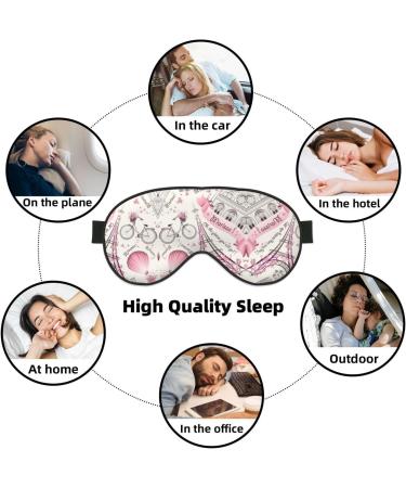 Unisex Double-Sided Dog & Paris Towe Print Sleep Mask - Ideal for Sound Sleep & Skin Care - Buy Online on GoSupps.com