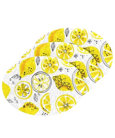 3-Pack Cleaning Kitchen Sponges Oval Summer Fruit Lemon Kitchen Cellulose Dishwashing Wood Pulp Cotton