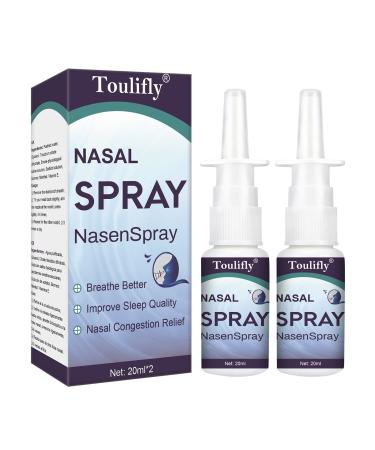 Nasal Spray Saline Wash Sinusitis Relief Natural Sea Water Based Nasal Spray 10 ml*2
