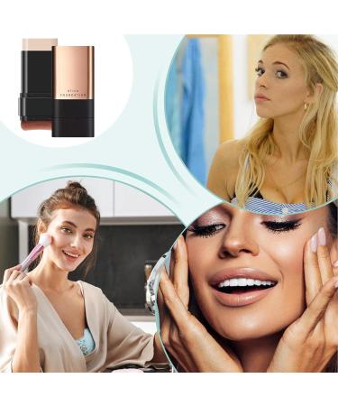  Weqizuerqi 20g Face Foundation Stick Matte Foundation Stick Foundation with Brush Matte Foundation Stick Concealer Cream Stick Full Coverage Foundation with Brush - Buy Online on GoSupps.com