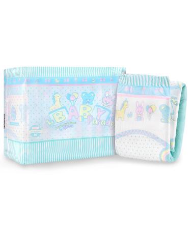LittleForBig Adjustable Velcro Adult Printed Diapers 10 Pack - Baby Parade (Medium 71-96 CM) Blue M - Buy Online on GoSupps.com
