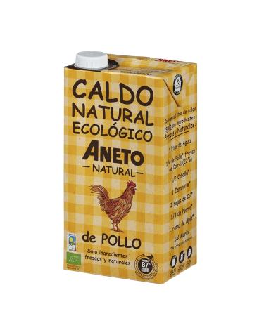 Aneto 100% Natural Organic Chicken Broth - Pack of 6 x 1L | Premium Quality for Healthy Cooking - Buy Online on GoSupps.com