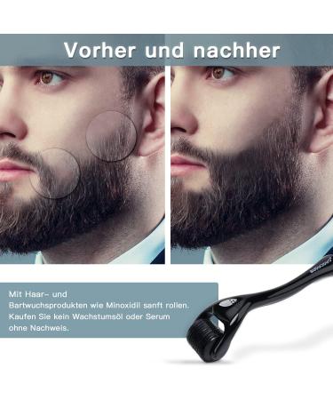 Professional Grade 1.0mm Derma Roller with 5 Real Silver Needles for Skin, Beard & Hair Growth - Buy Online on GoSupps.com
