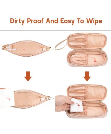 Rose Gold Clear Makeup Organizer Bag | Portable Travel Cosmetic Pouch for Women | Small Clear Makeup Bag for Purse and Pencils - Buy Online on GoSupps.com