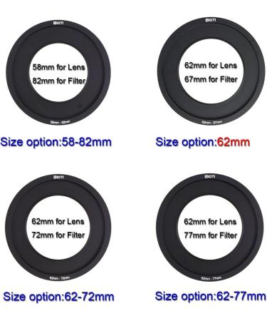 SIOTI 100mm Square Z Series Metal Adapter Ring - 62-77mm - Modular Filter Holder - Buy Online on GoSupps.com