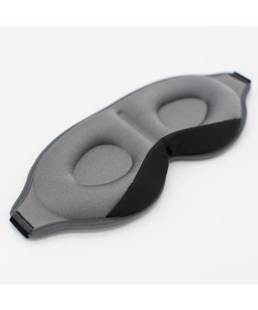 ShapeVital 3D Sleep Mask Deluxe - Ultimate Comfort Eye Mask for Side Sleepers | 100% Dark Blindfold for Travel & Sleep - Unisex Gray - Buy Online on GoSupps.com
