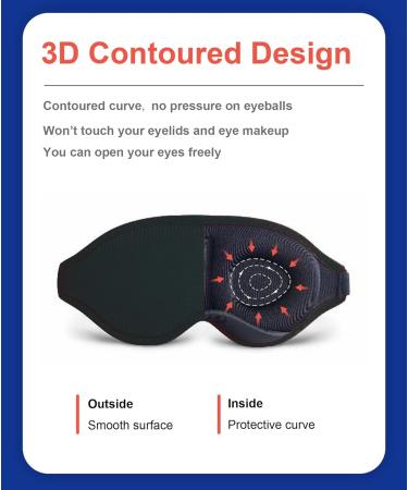 SUJAYU 3D Contoured Sleep Mask | Soft Eye Covers for Sleeping | Men & Women Sleep Mask | Bondage Gear - Buy Online on GoSupps.com
