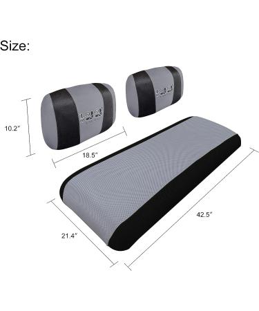 10L0L Golf Cart Seat Covers for Yamaha, Club Car, E-Z-GO - Washable Breathable Mesh Cloth - Black+Gray - Buy Online on GoSupps.com