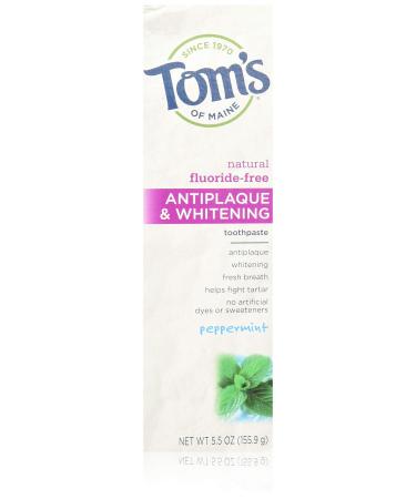 Toothpaste Antiplaque & Whitening Peppermint Tom's Of Maine 5.5 oz Paste