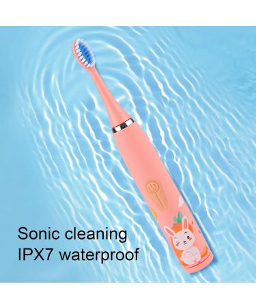 Buy Rechargeable Electric Toothbrush for Kids - 4 Courses 8 Brush Heads USB Charging (Pink) - Ideal for Ages 3+ - Buy Online on GoSupps.com