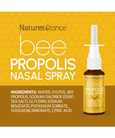 Nature's Stance Bee Propolis Nasal Spray Dead Sea Salt Saline Solution Bee Propolis & Xylitol Blend Gentle pH-Balanced Nasal Cleanser Fast Acting - Buy Online on GoSupps.com