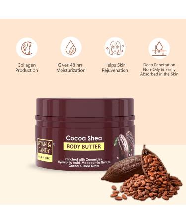 Cocoa Shea Body Butter | Ph5.5 Skin Friendly | 72hrs Moisturization | 100% Vegan - Buy Online on GoSupps.com