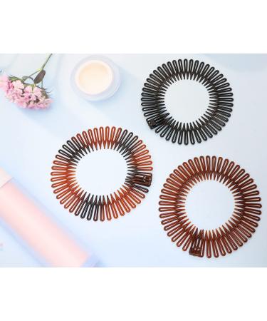 6Pcs Penta Angel Stretch Hair Combs - Flexible Plastic Circular Comb Headband for Women & Girls - Buy Online on GoSupps.com