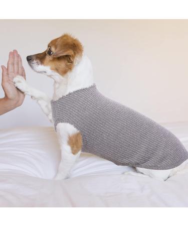 Hjumarayan Dog Sweater for Small Dogs | Washable Elastic Striped Sweater for Chihuahuas & Yorkshire Terriers - Gray XS - Buy Online on GoSupps.com