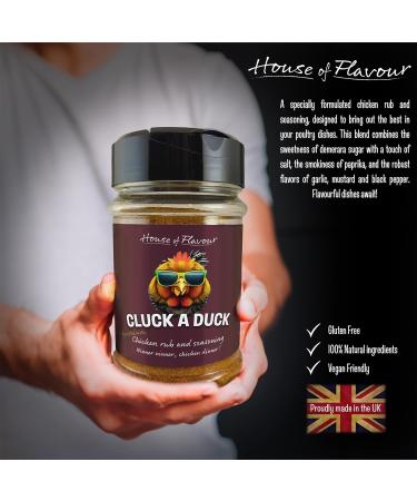 BBQ Rub Seasoning For Chicken & Poultry Meat Duck & Turkey By House of Flavour | Gluten-Free No Preservatives | Ideal for Smoking Grilling & Oven | 200g - Buy Online on GoSupps.com