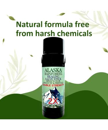 Alaska Rainforest 2X Salve Stick - Natural Dry Skin & Joint Relief | Soothing Body & Hand Salve with Alaskan Devil s Club Oil - Buy Online on GoSupps.com