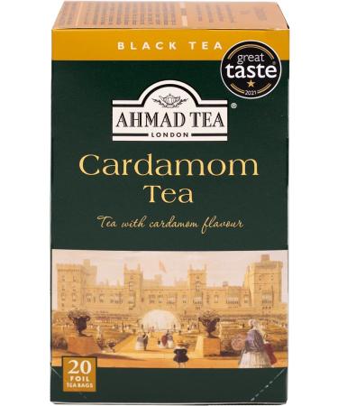 Ahmad Tea Cardamom Tea | Black Tea - 6 x 20 Teabag Sachets - Buy Online on GoSupps.com
