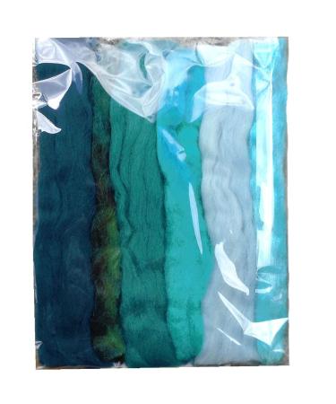 Magic Wool Fiber for Needle Felting Wool Fairies Angels Mermaids and Waldorf Dolls. Super Soft Merino Roving Hand Dyed BFL Luster Wool and Sparkling Firestar. Multi Fiber Sampler 1oz Teal Multi Single Pack Teal - Buy Online on GoSupps.com