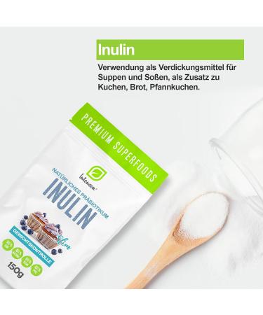  Intenson Inulin powder 150g | 100% vegan | Natural prebiotics | Natural chicory roots | - Buy Online on GoSupps.com
