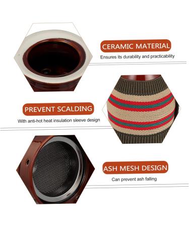 Beavorty Ceramic Moxibustion Burner Set - Multifunctional Moxa Stick Holder for Massage & Wellness | 2 Pcs 10x7.5x7.5cm - Ideal for Traditional Chinese Therapy - Buy Online on GoSupps.com