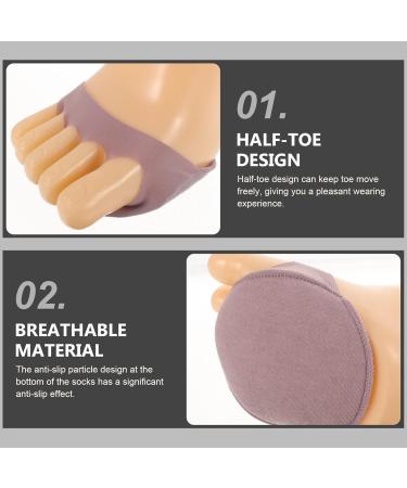 Buy COHEALI 5 Pairs Invisible Five Toe Socks - Forefoot Pads & Cushions for Women | Low Cut Cotton High Heel Liner Socks - Buy Online on GoSupps.com