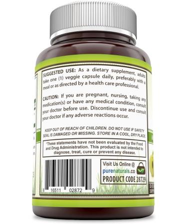 Pure Naturals Amla 500mg 120 Veggie Capsules - Cardiovascular Support, Antioxidant, Energy Booster - Buy Online on GoSupps.com