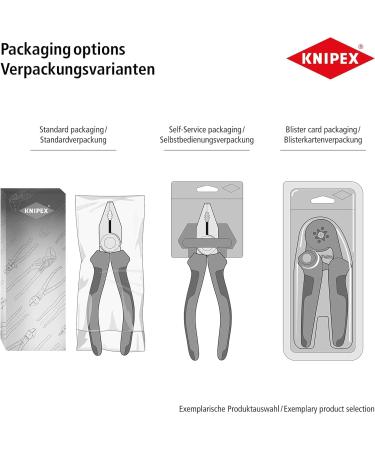 Knipex Diagonal Cutter black atramentized plastic coated 160 mm (self-service card/blister) 70 01 160 SB Grips Plastic Coated Red 160 mm atramentized on self-service card - Buy Online on GoSupps.com