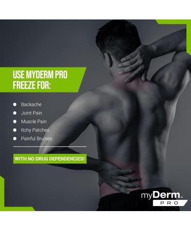 Myderm PRO Freeze Spray 3 oz - 15.75% Menthol - Temporary Pain Relief for Lower Back and Joint Pain - Buy Online on GoSupps.com